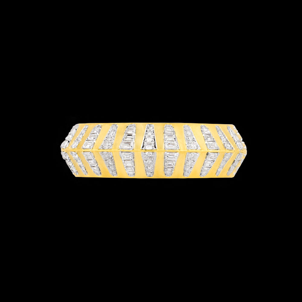 14K Yellow Gold Diamond Kada - 10.067ct VVS-VS-IJ