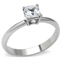 1 Ct Princess Cut Diamond 14K White Gold Over Anniversary Solitaire Ring 925 Stelring Silver