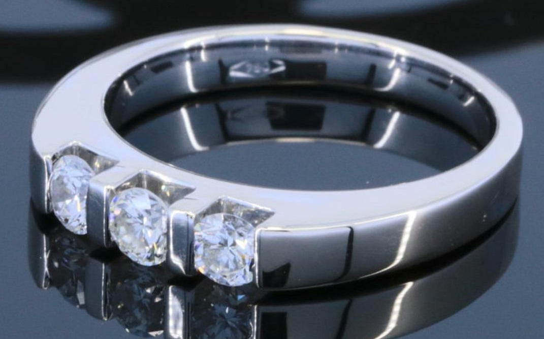 0.33 CT Round Cut 3 Stone Diamond 925 Sterling Silver Women Anniversary Wedding Ring