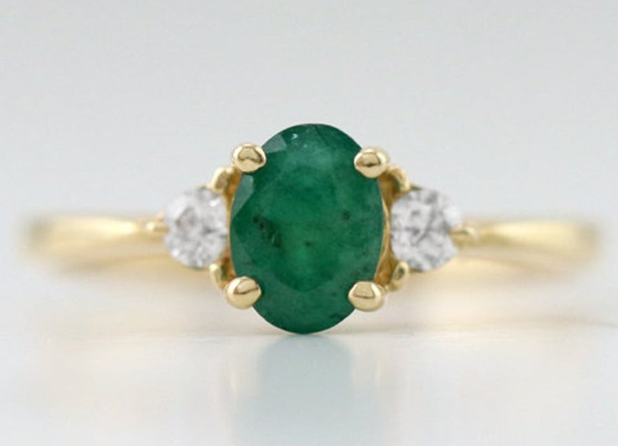 1 CT 925 Sterling Silver Emerald Cut Diamond Women Anniversary Ring - atjewels.in