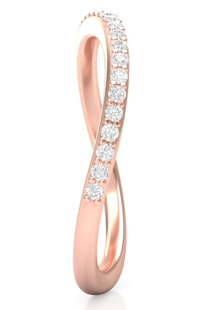 0.50 CT Round Cut Diamond 925 Sterling Silver Women Engagement Band Ring