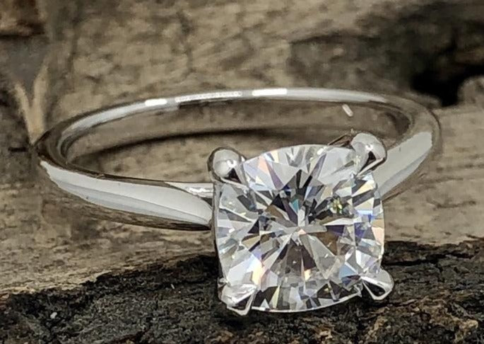2 CT Cushion Cut Diamond 925 Sterling Sliver Women Anniversary Solitaire Promise Ring - atjewels.in