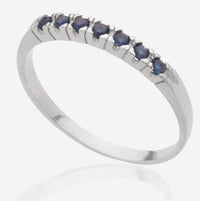 1 CT 925 Sterling Silver Blue Sapphire Round Cut Women Engagement Ring