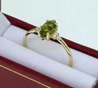 1 CT Marquise Cut Peridot Green Diamond 925 Sterling Silver Unisex Anniversary Promise Ring