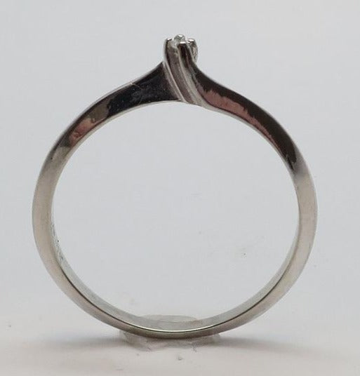 0.15 CT Round Cut Diamond 925 Sterling Silver Unisex Solitaire Promise Ring Gift For Her