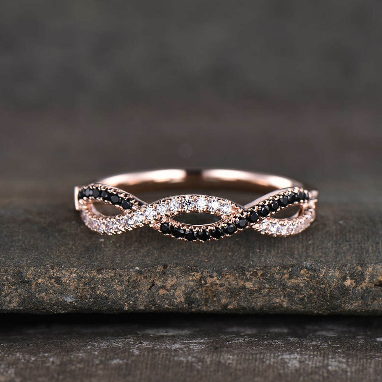 Diamond Accent Sideways Layered Infinity Ring in Sterling Silver | Zales  Outlet