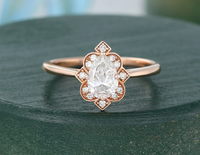 1 CT Pear Cut Rose Gold Over On 925 Sterling Silver Anniversary Ring For Women