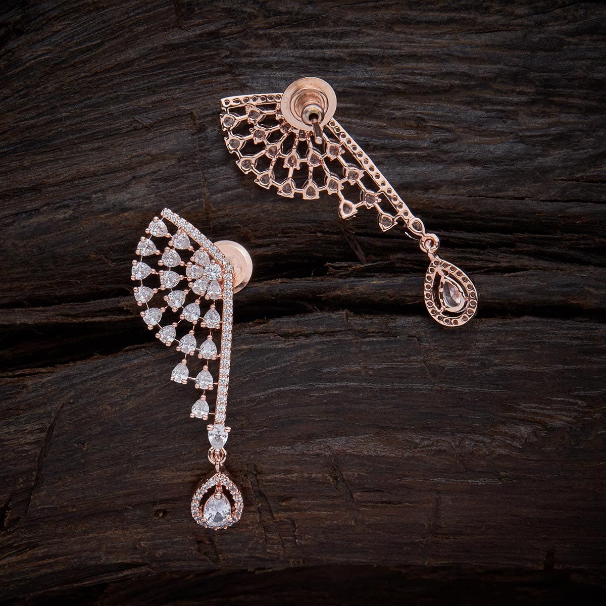4.50 Ct Brilliant Cut Diamond Rose Gold Over On 925 Sterling Silver Unique Dangle Earrings