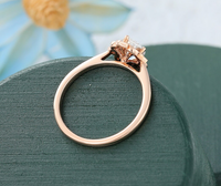 1 CT Pear Cut Rose Gold Over On 925 Sterling Silver Anniversary Ring For Women