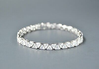 12 CT Trillion Cut Diamond 925 Sterling Silver Tennis