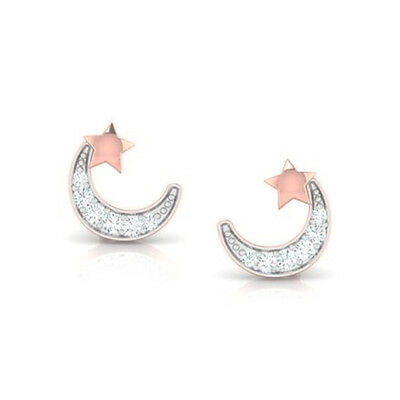 Moon and Star Silver Earrings – Charming Little Fox