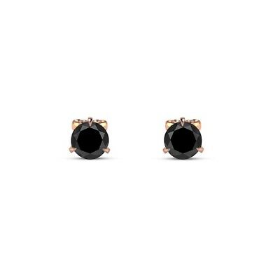 Nemichand Jewels CZ 925 Pure Sterling Silver Black Single Stone Solitaire Stud  Earrings For Men Women Boys And Girls  Amazonin Fashion