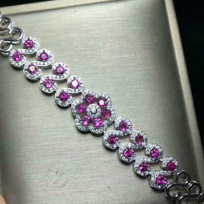 15CT Round Cut Tourmaline 14k White Gold Over Wedding Bridal Diamond 7" Bracelet - atjewels.in