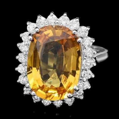 3 CT Brilliant Oval Cut Citrine 14k White Gold Over Diamond Halo Engagement Ring - atjewels.in