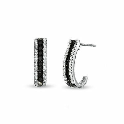 Asra White and Black Diamond Hoop Earrings  Fine Jewellery and Argyle Pink  Diamond Specialists