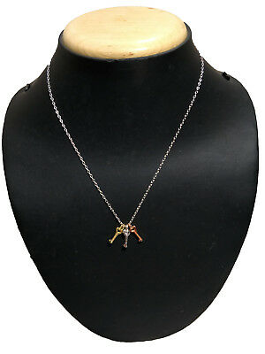 925 Sterling Silver Key Charm Unisex Pendant 16" W/Chian