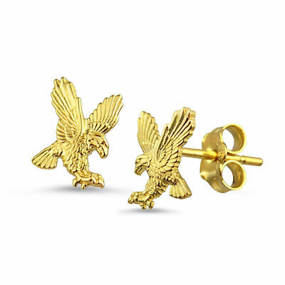 14K Yellow Gold Over 925 Sterling Silver Eagle Women's Stud Party Wear Earrings - atjewels.in
