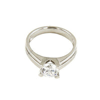 14k Solid White Gold Over 1/2Ct Round Cut Diamond Solitaire Engagement Ring - atjewels.in