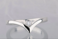 1.20 CT Round Cut White Gold Over On 925 Sterling Silver Curved Promise Ring