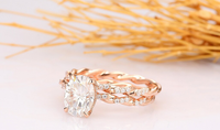 1 CT Oval Cut Diamond Rose Gold Over On 925 Sterling Silver Full Twist Band Bridal Ring