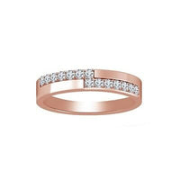 1/2 CT Round Cut Diamond Wedding 14k Rose Gold Over Anniversary Band Womens Ring - atjewels.in