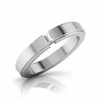 1 CT Baguette Cut Diamond Solitaire Wedding Men's Band Ring 14k White Gold Over - atjewels.in