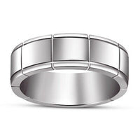 14K White Gold Over 925 Sterling Silver Plain Wedding & Engagement Band Ring - atjewels.in