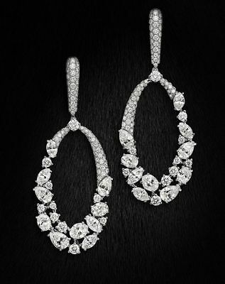 American Diamond Earrings Design - Designer Long Earrings - Anniversary  Gift - Jalsa Crystal Long Earrings by Blingvine