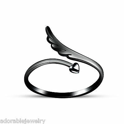 Fashion Jewelry 14k Black Gold Over Heart & Leaf  Women's Adjustable Toe Ring - atjewels.in