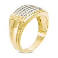 1 CT Bezel Round Cut Diamond 14k Yellow Gold Over Cluster Engagement Men's Ring - atjewels.in