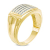 1 CT Bezel Round Cut Diamond 14k Yellow Gold Over Cluster Engagement Men's Ring - atjewels.in