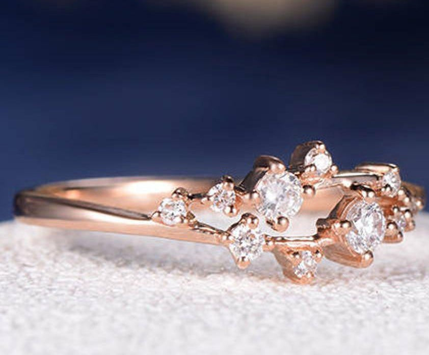 1 CT 925 Sterling Silver Round Cut Diamond Anniversary Promise Ring Gift For