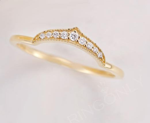 0.10 CT Sterling Silver Round Cut Diamond Unique Promise Anniversary Ring