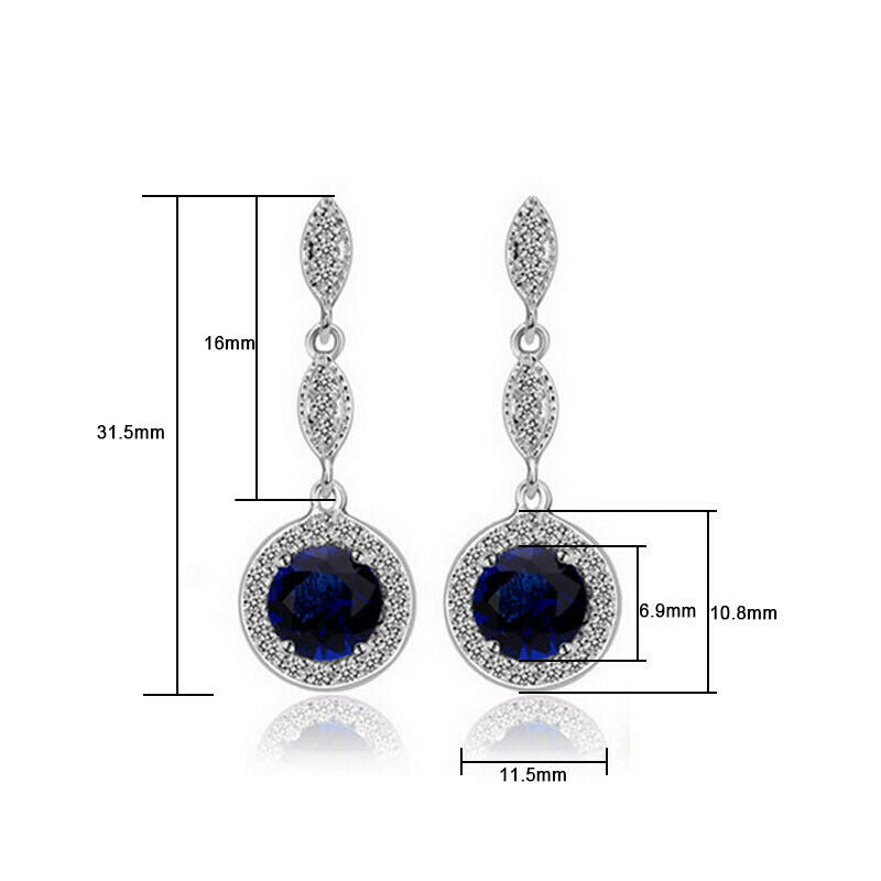 2.75 Ct Round Cut Diamond Vintage Dangle Engagement Earrings In 925 Sterling Silver