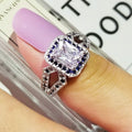 2.75 Ct Radiant Cut Diamond Bridal Wedding Ring White Gold Over On 925 Sterling Silver