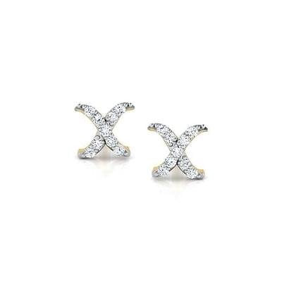 atjewels 14k Yellow Gold Over .925 Sterling Silver w/ Round Cut White CZ Selectable Earrings For Girl's & Women's Earrings - atjewels.in