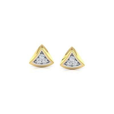 atjewels 14k Yellow Gold Over .925 Sterling Silver w/ Round Cut White CZ Selectable Earrings For Girl's & Women's Earrings - atjewels.in