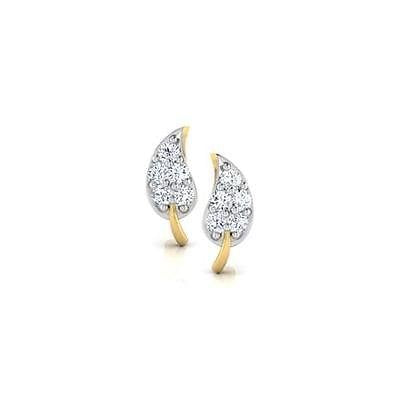 atjewels 14k Yellow Gold Over .925 Sterling Silver w/ Round Cut White CZ Selectable Earrings For Girl's & Women's Earrings - atjewels.in