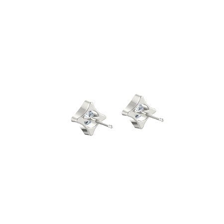atjewels 14K White Gold Over 925 Sterling Silver Round White CZ Stud Earring For Free Shipping MOTHER'S DAY SPECIAL OFFER - atjewels.in
