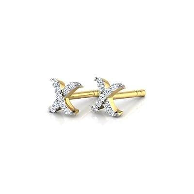 atjewels 14k Yellow Gold Over .925 Sterling Silver w/ Round Cut White CZ Selectable Earrings For Girl's & Women's Earrings - atjewels.in