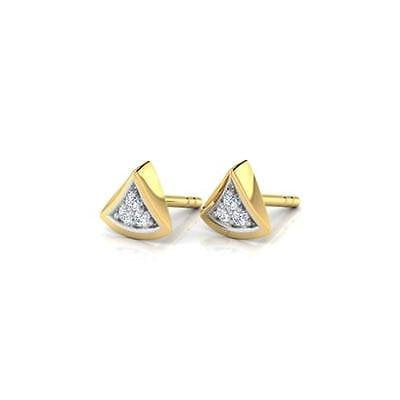 atjewels 14k Yellow Gold Over .925 Sterling Silver w/ Round Cut White CZ Selectable Earrings For Girl's & Women's Earrings - atjewels.in
