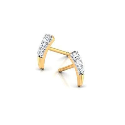 atjewels 14k Yellow Gold Over .925 Sterling Silver w/ Round Cut White CZ Selectable Earrings For Girl's & Women's Earrings - atjewels.in