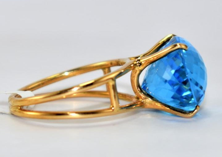 2 CT Oval Cut Blue Topaz Diamond 925 Sterling Silver Men Engagement Solitaire Ring For Christmas Gift