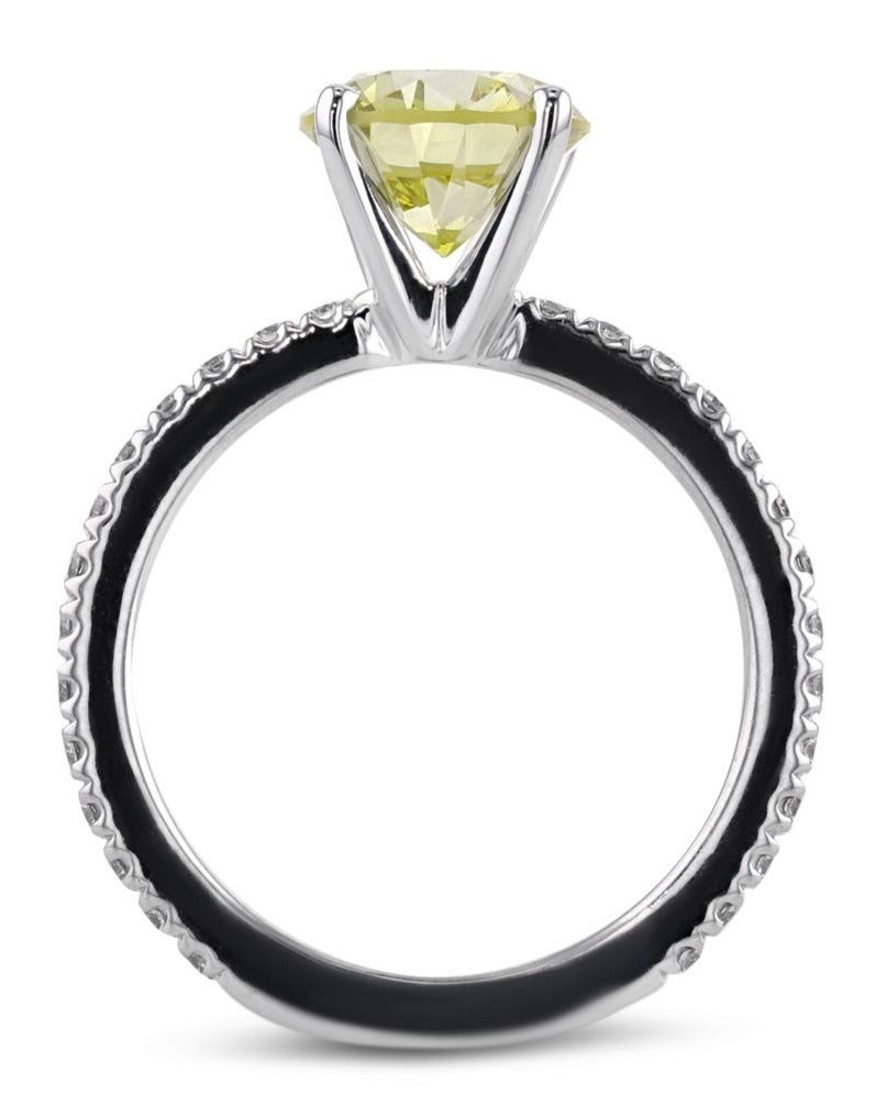 2 CT Round Cut Yellow Citrine Diamond 925 Sterling Silver Women Halo Engagement Ring