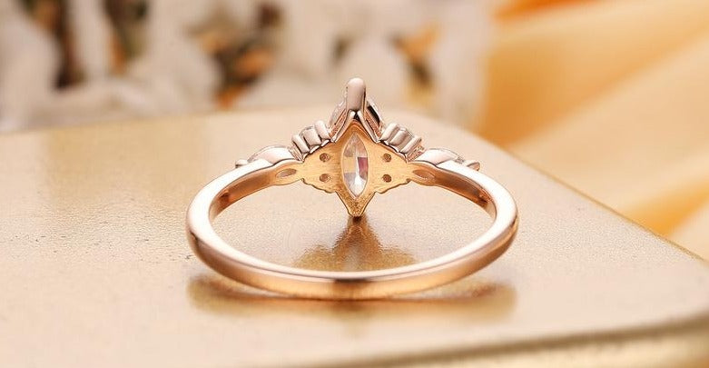 1 CT Marquise Cut Diamond 925 Sterling Silver Engagement Ring Gift For Women