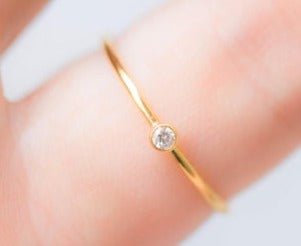 0.15 CT Round Cut Diamond 925 Sterling Silver Women Promise Ring Gift For Her