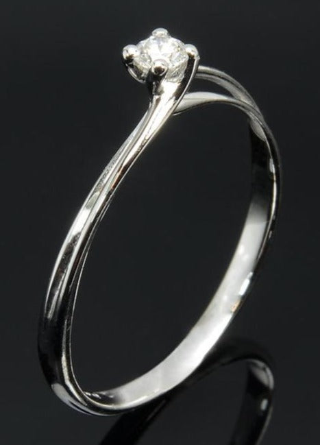 0.25 CT Round Cut Diamond 925 Sterling Silver Women Solitaire Anniversary Ring Birthday Gift For