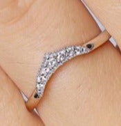 0.10 CT Sterling Silver Round Cut Diamond Unique Promise Anniversary Ring