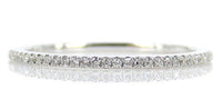 0.20 CT Round Cut Diamond 925 Sterling Silver Wedding Anniversary Band Ring