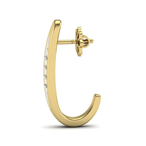 atjewels 14K Two tone Gold Over on .925 Sterling Silver Round Cut White Simulated Diamond Drop Earrings For Women's MOTHER'S DAY SPECIAL OFFER - atjewels.in